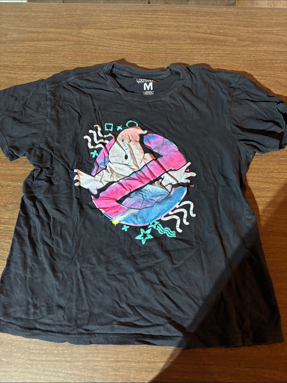 Lootcrate Black Ghostbusters Logo Short Sleeve Tee - Medium